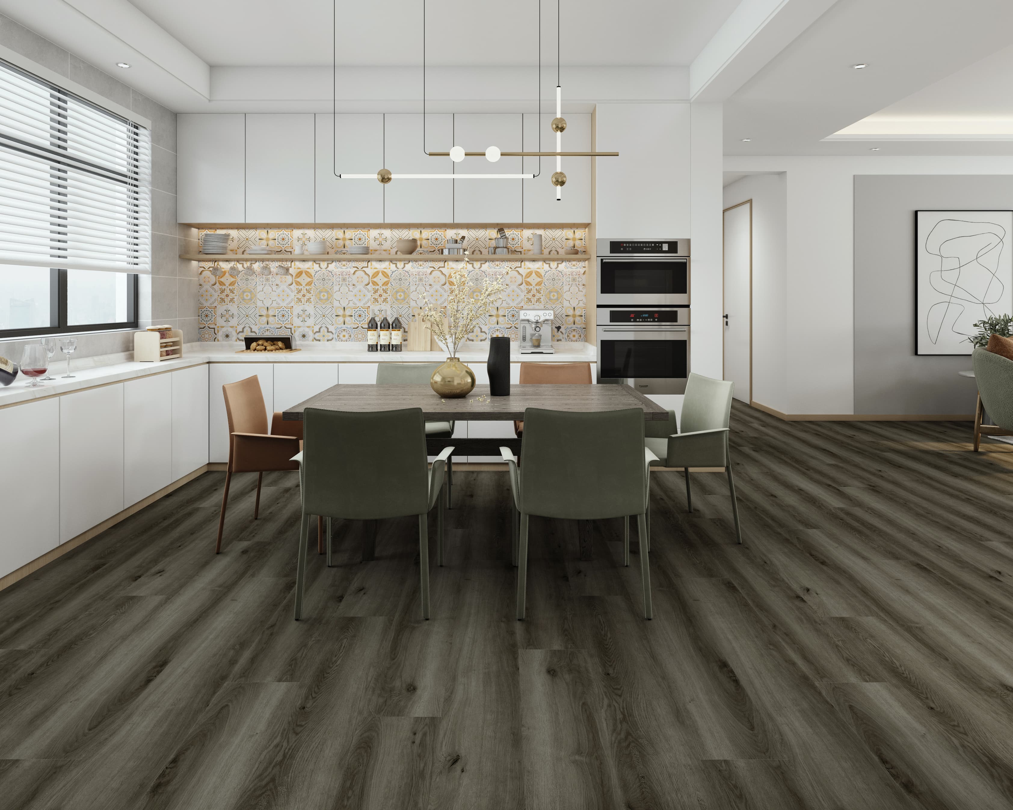 Waterproof Vinyl Plank Flooring - California Smoke - room scene