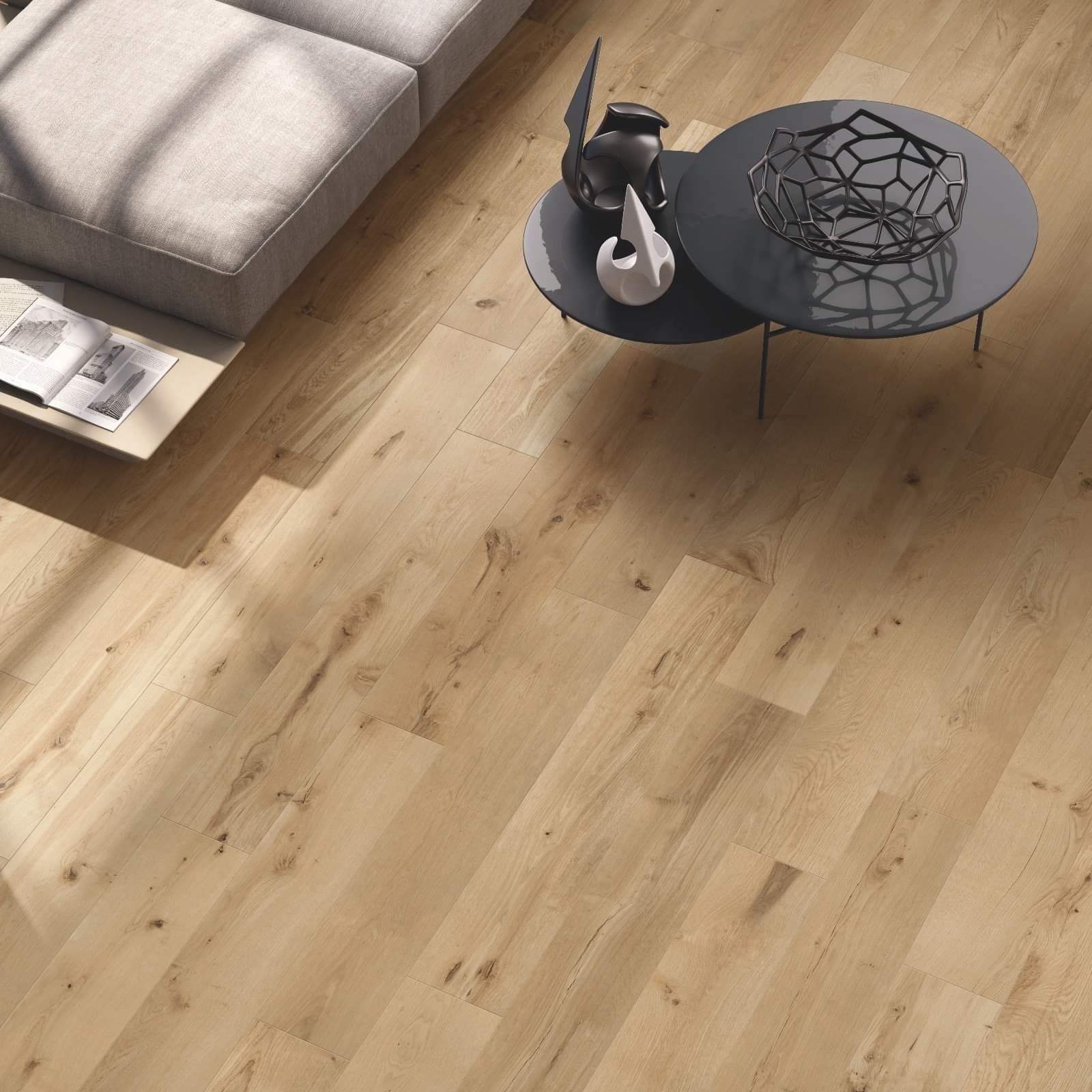 Luxury vinyl plank flooring in modern home