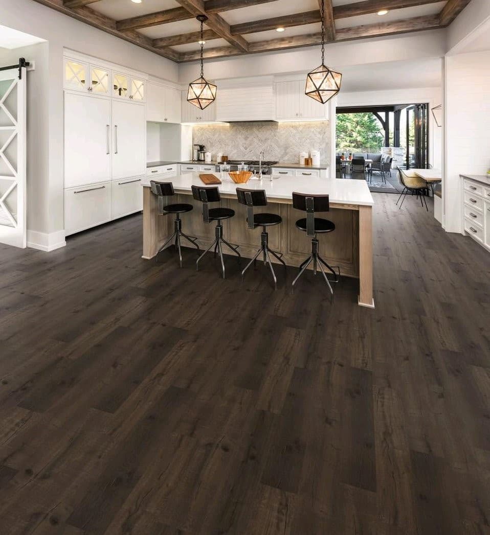 Stylish interior featuring waterproof vinyl planks