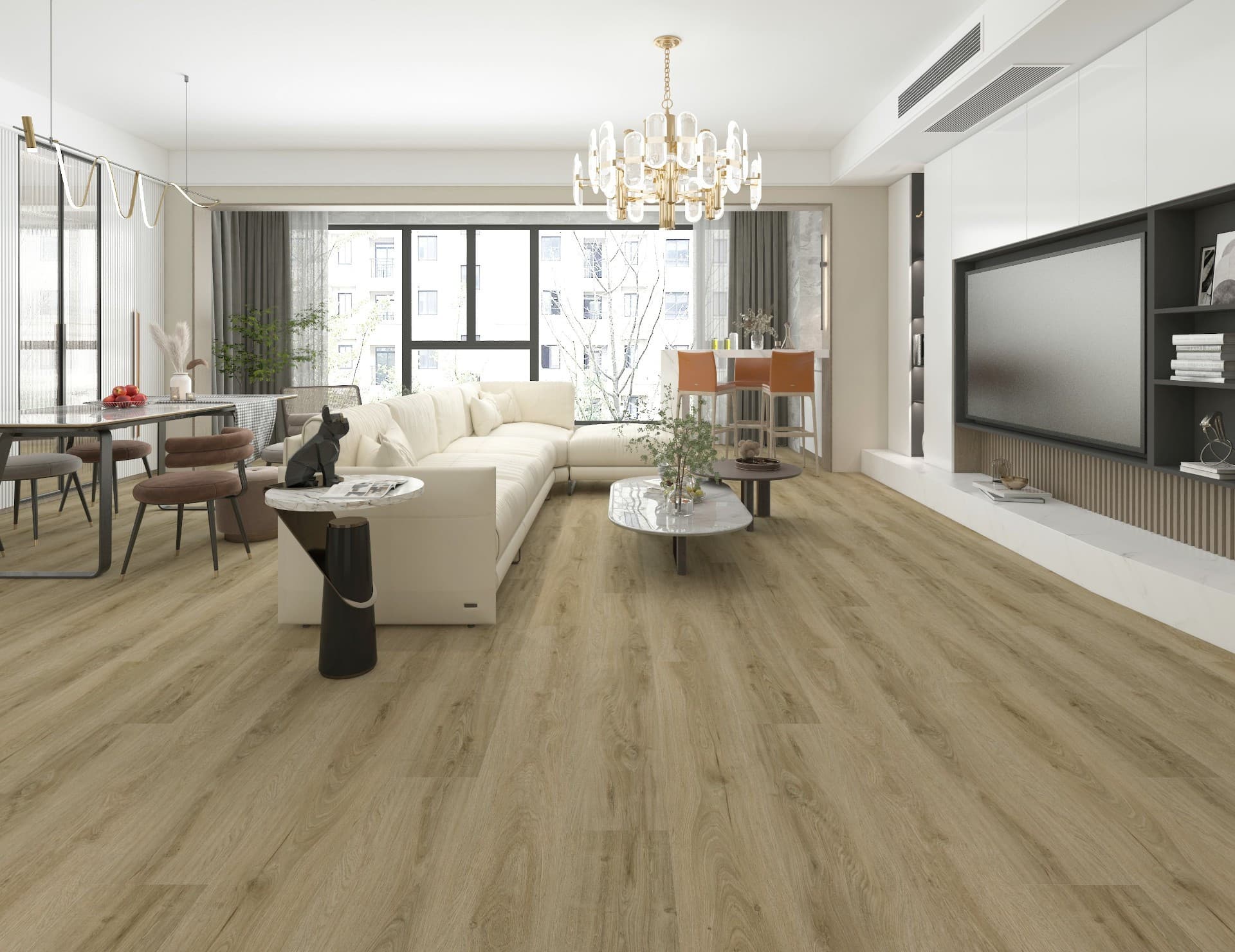 Elegant floor design with premium vinyl planks